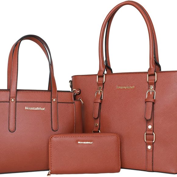 New Montana West Purses and Handbags for Women 3PCS Tote Purse and Walle… - Picture 1 of 11